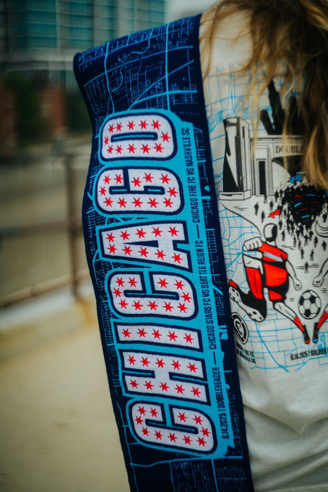 Chicago Stars FC x Chicago Fire FC Scarf Accessory Ruffneck