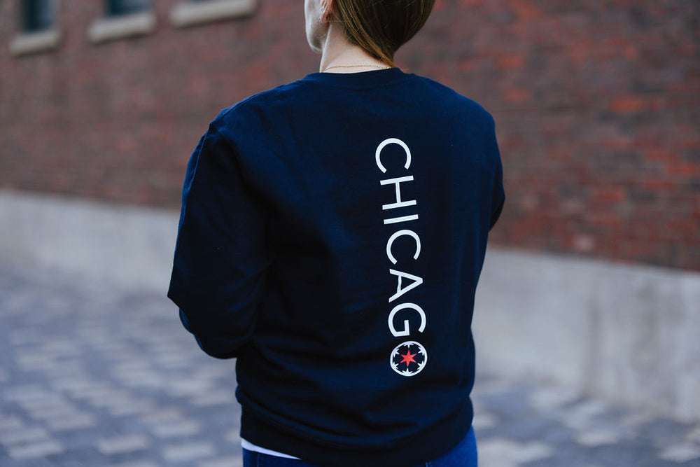 Chicago Stars FC Capsule Collection Oversized Navy Crewneck Sweatshirt Sweatshirts & Hoodies Sports Design Sweden