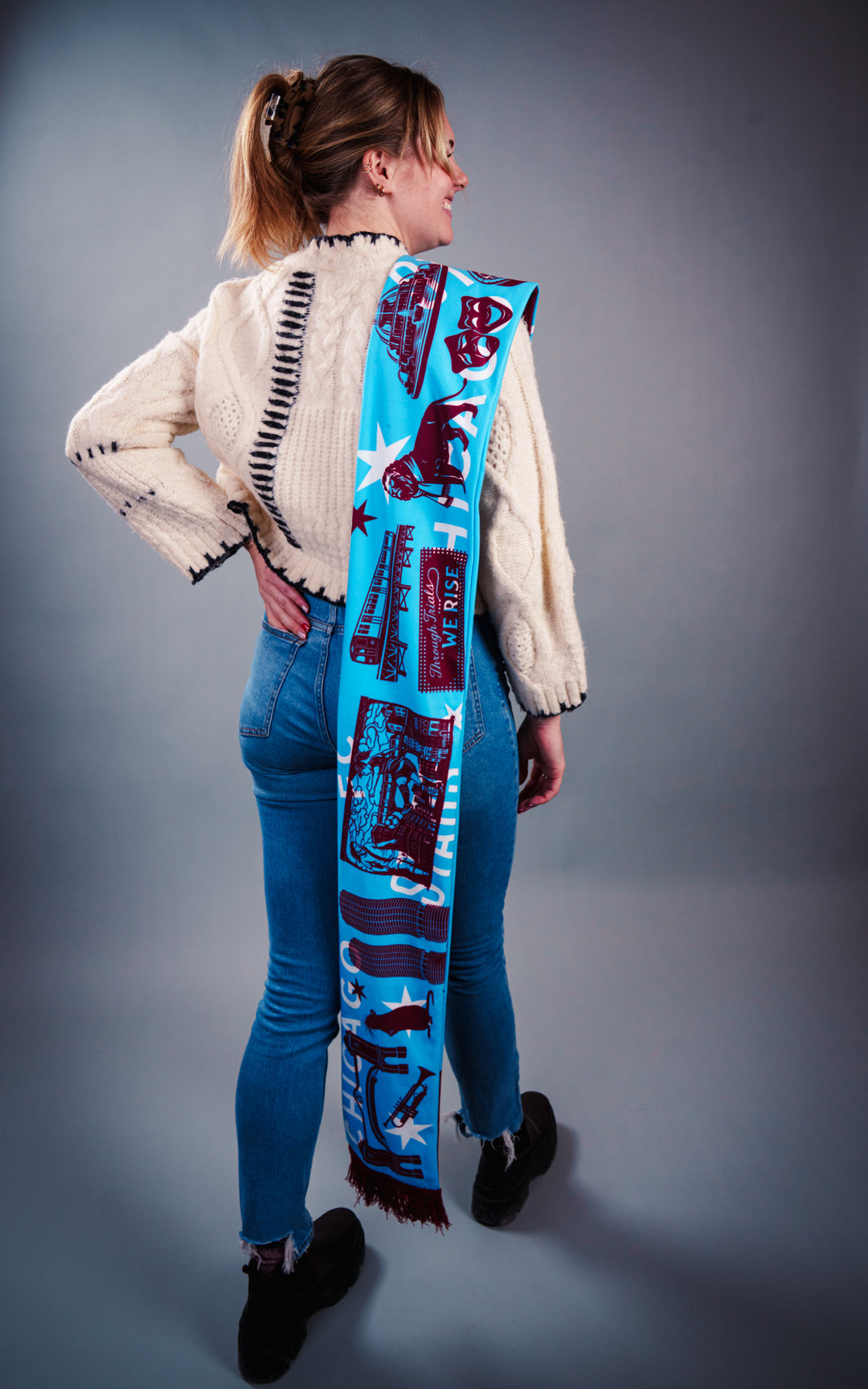 Chicago Stars FC Chicago Icons Scarf Novelty RUFFNECK
