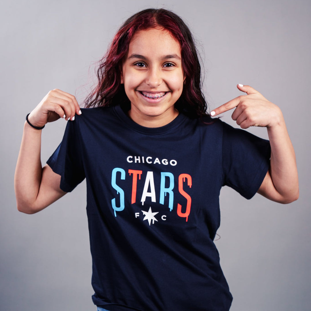 Chicago Stars FC Youth Drip Wordmark Tee Shirts & Tops Sports Design Sweden