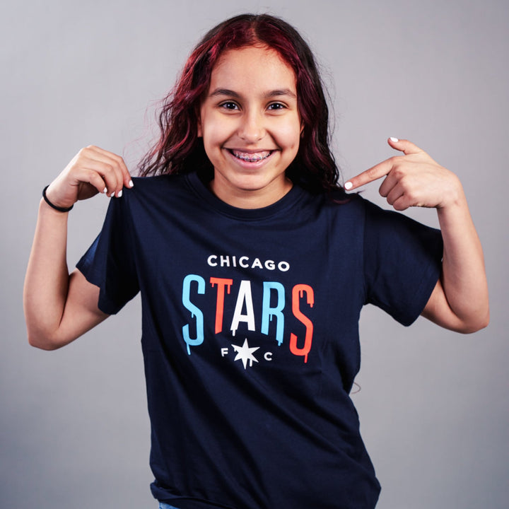 Chicago Stars FC Youth Drip Wordmark Tee Shirts & Tops Sports Design Sweden