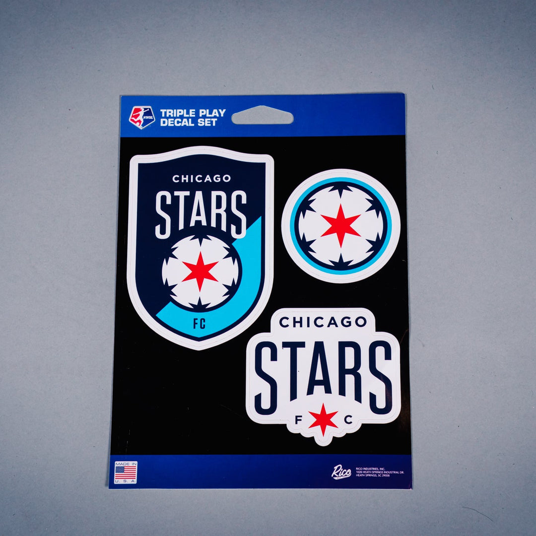 Chicago Stars FC Triple Play Decals Accessory RICO INDUSTRIES