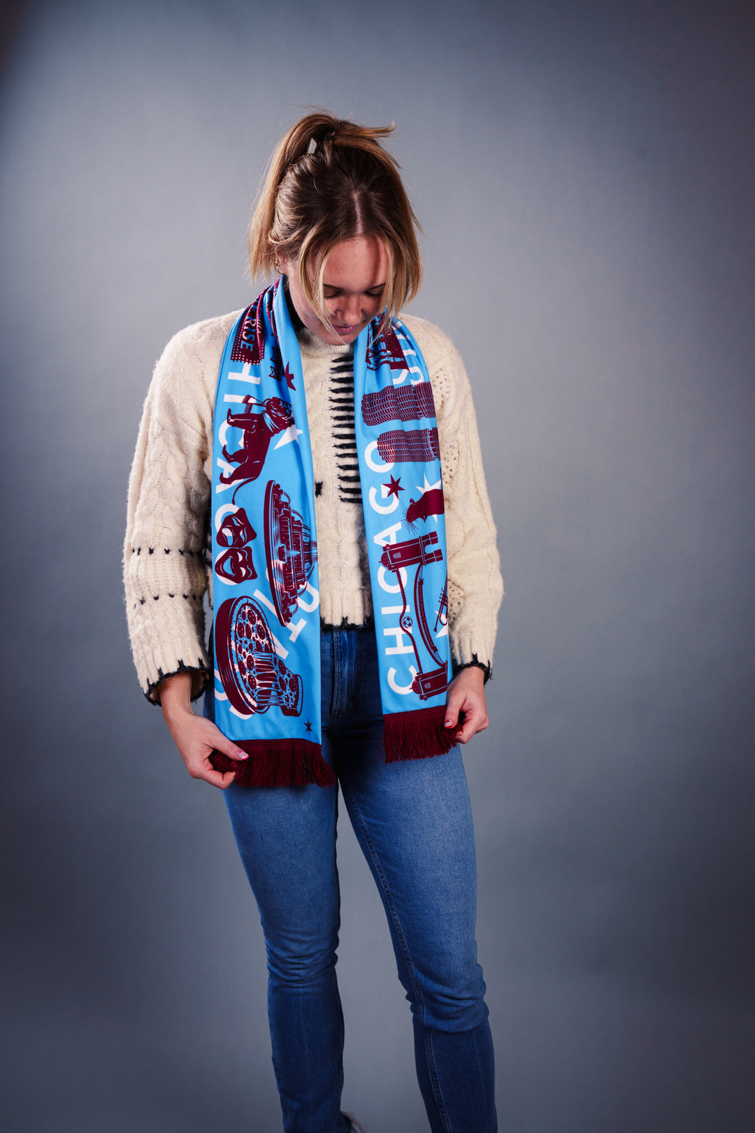 Chicago Stars FC Chicago Icons Scarf Novelty RUFFNECK