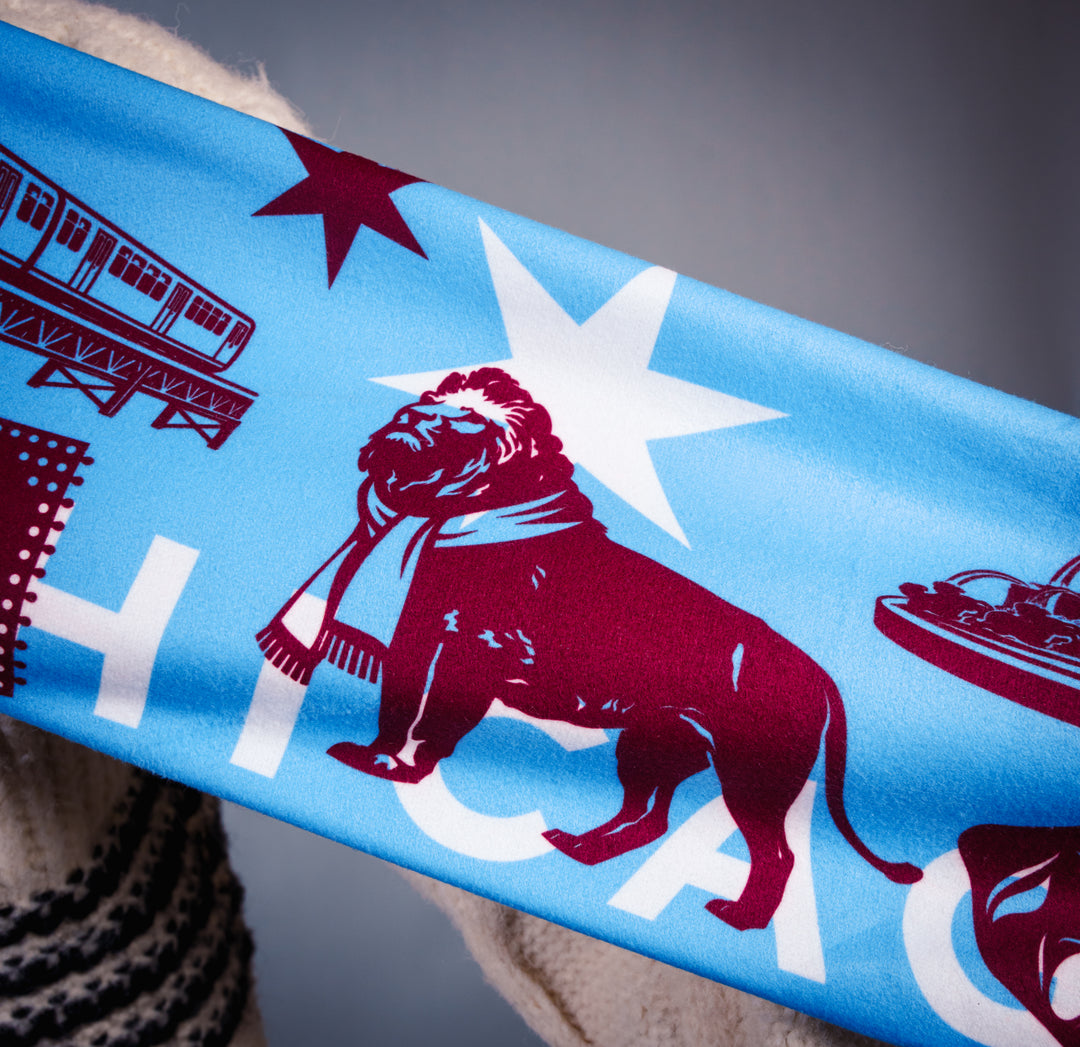 Chicago Stars FC Chicago Icons Scarf Novelty RUFFNECK