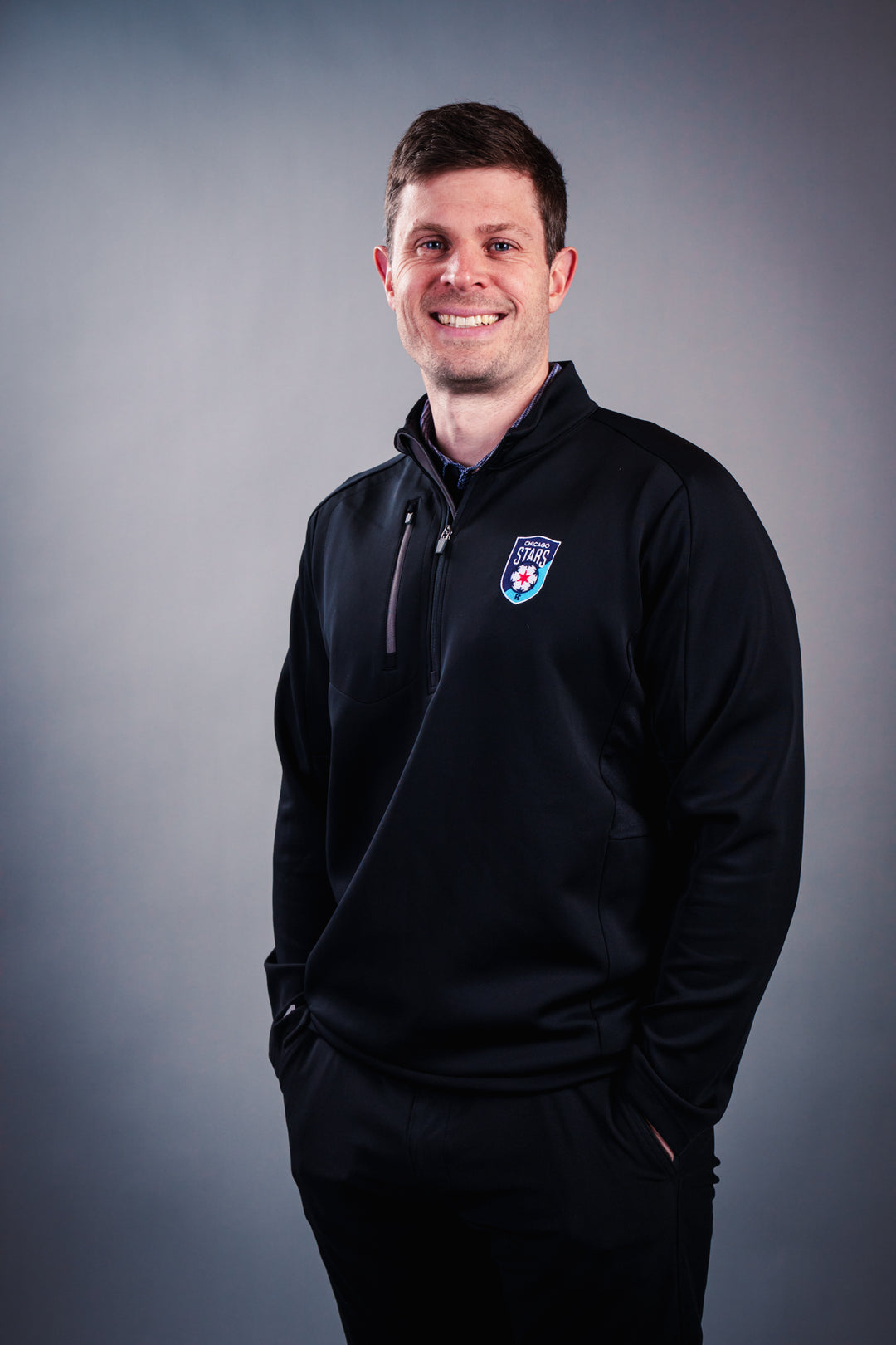 Chicago Stars FC Quarter Zip in Black Sweatshirts & Hoodies THE ANTIGUA GROUP