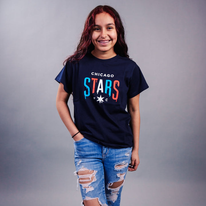 Chicago Stars FC Youth Drip Wordmark Tee Shirts & Tops Sports Design Sweden