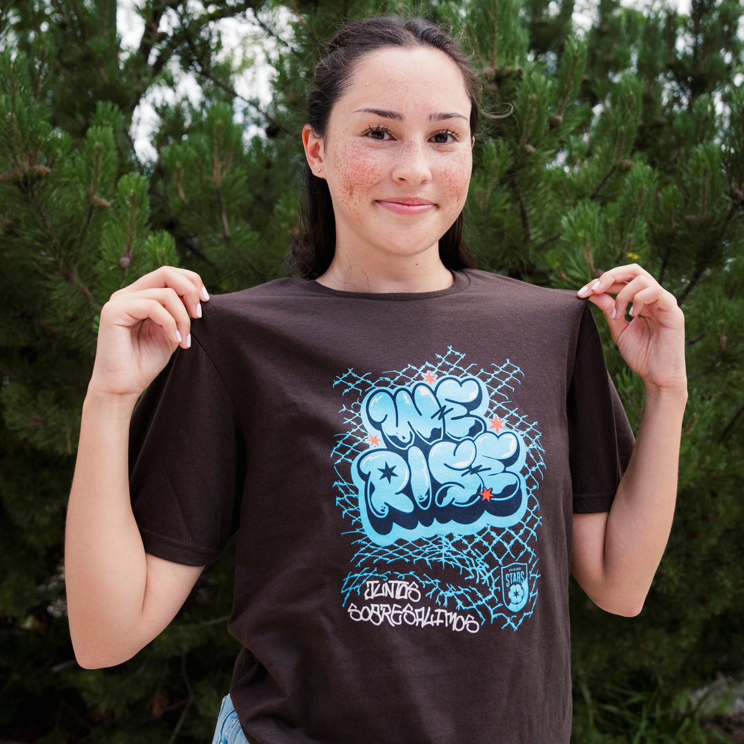 Chicago Stars FC We Rise Graffiti Art Tee in Brown SPORTS DESIGN SWEDEN