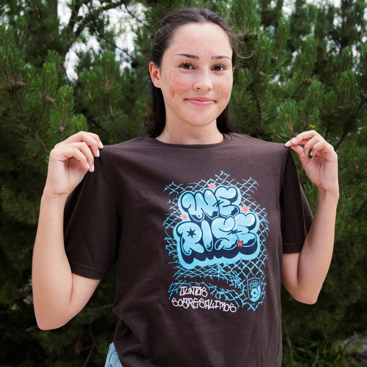 Chicago Stars FC We Rise Graffiti Art Tee in Brown SPORTS DESIGN SWEDEN