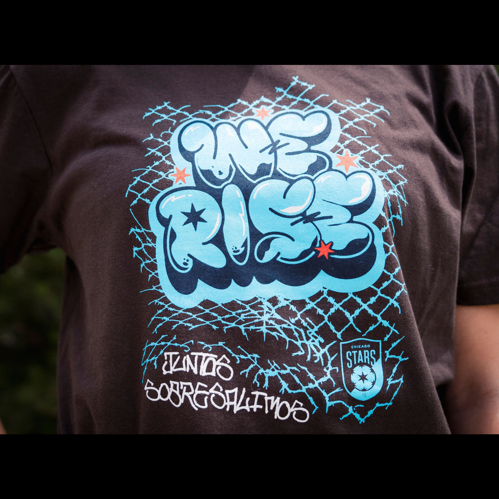 Chicago Stars FC We Rise Graffiti Art Tee in Brown SPORTS DESIGN SWEDEN