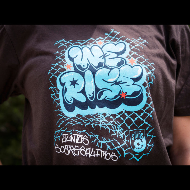 Chicago Stars FC We Rise Graffiti Art Tee in Brown SPORTS DESIGN SWEDEN