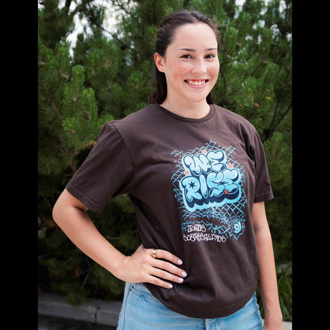 Chicago Stars FC We Rise Graffiti Art Tee in Brown SPORTS DESIGN SWEDEN