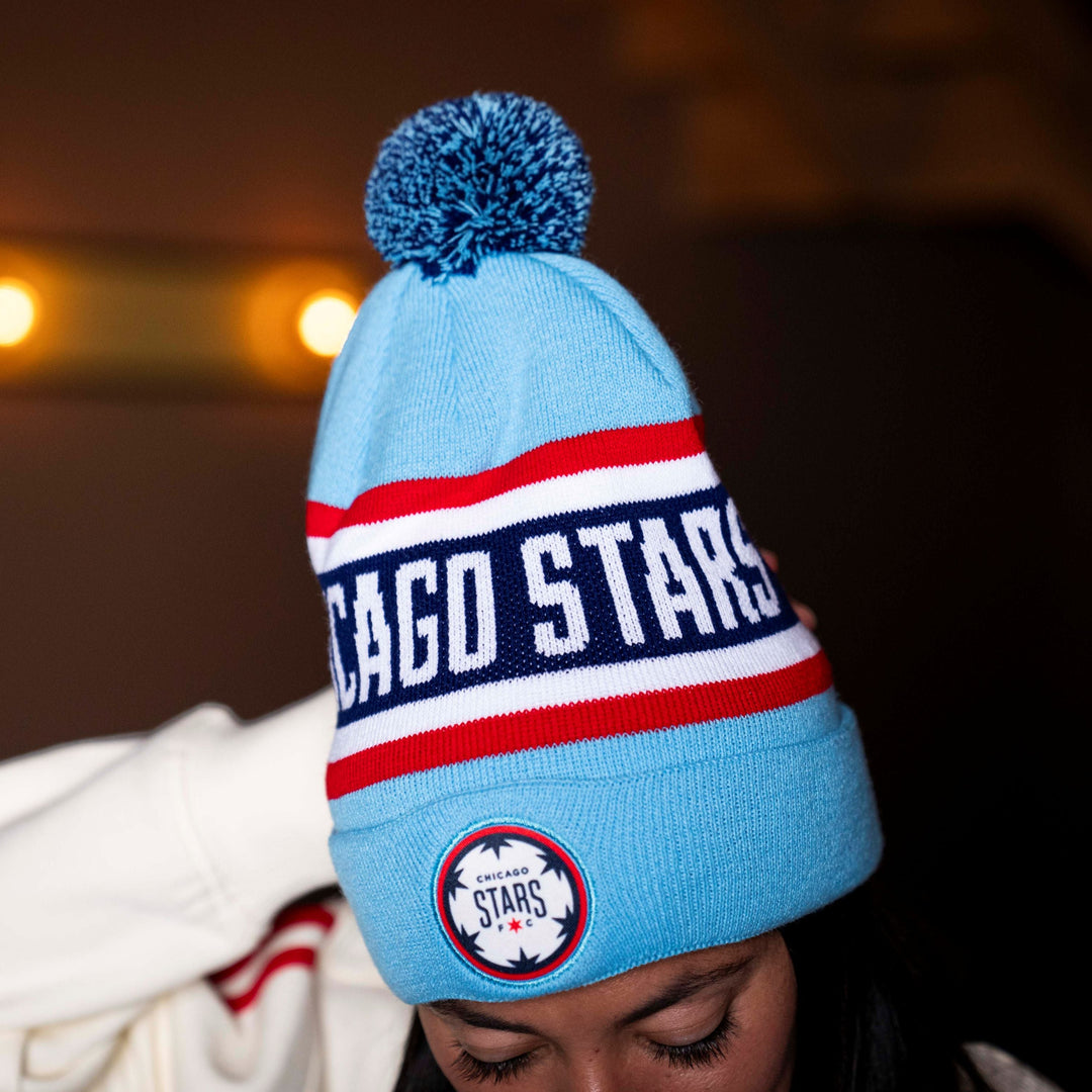 Chicago Stars FC Striped Puff Knit Headwear RUFFNECK WEAR
